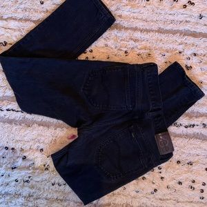 Black mom jeans, low rise